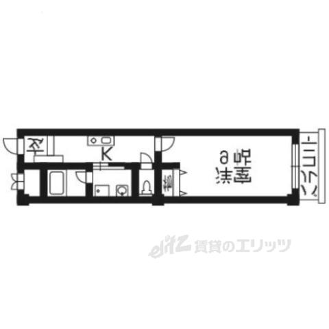 カーサ成逸(1K/3階)の間取り写真