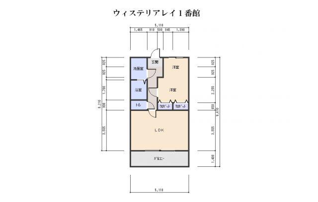 ウィステリア・レイ1番館(1LDK/3階)の間取り写真