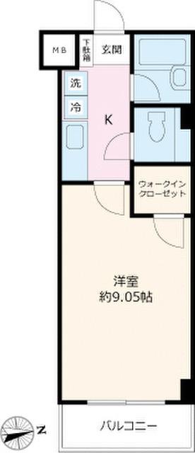 フィオーレ本駒込(1K/2階)の間取り写真