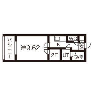 ブラン ポミエ BRUN POMMIER(1K/2階)の間取り写真