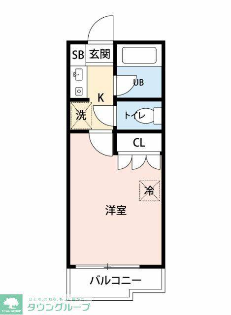 マイナビSTAY二子玉川メゾン(1K/4階)の間取り写真
