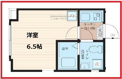 フェリシア中川(1K/2階)の間取り写真