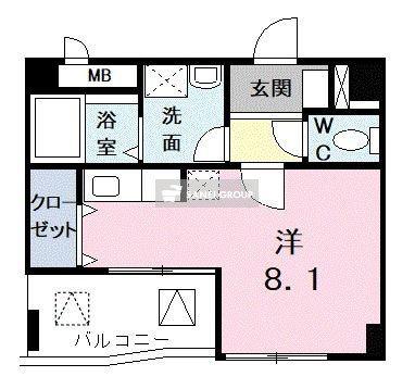 エスタシオン(ワンルーム/5階)の間取り写真