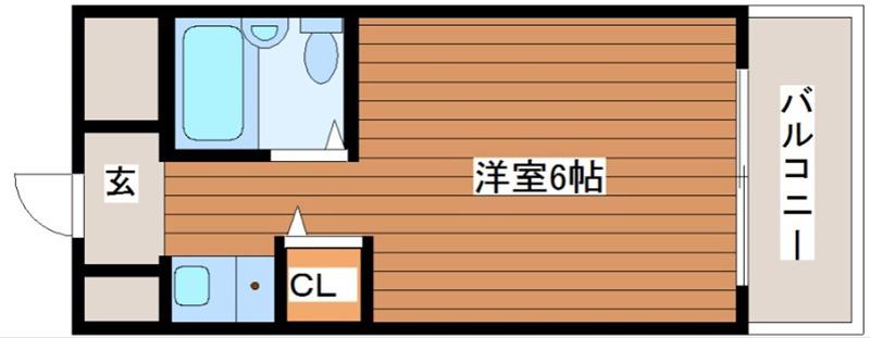 グランドムール都島(1K/4階)の間取り写真