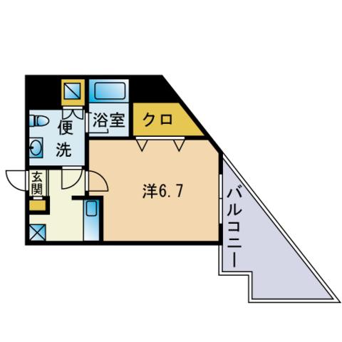 ナビールコート白金(1K/11階)の間取り写真