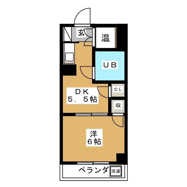 ドルミ錦糸町大興ビル(1DK/4階)の間取り写真