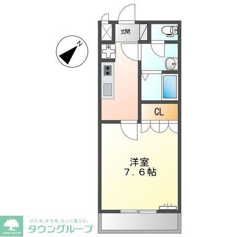 サンアロー(1K/1階)の間取り写真
