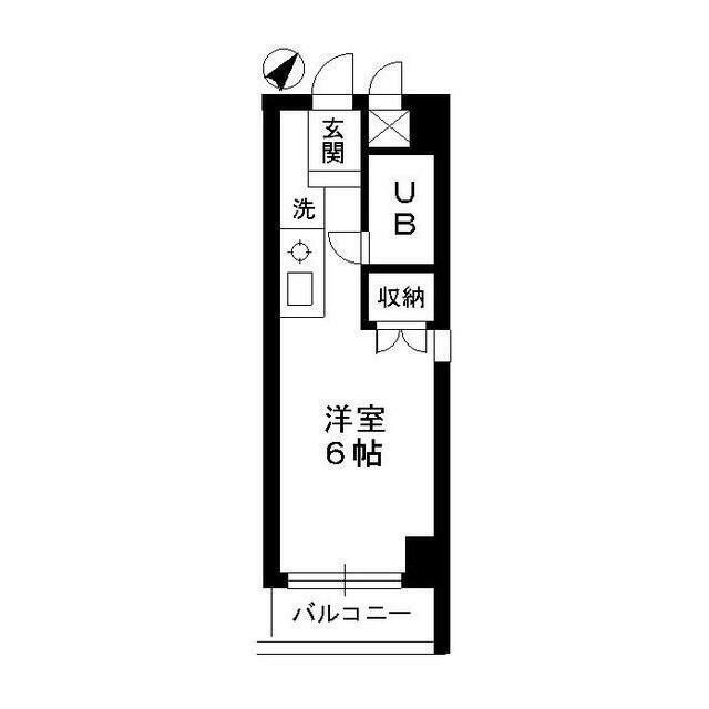 PRESENT・晴(ワンルーム/2階)の間取り写真