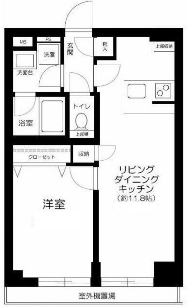 LACHARITE大岡山(1LDK/2階)の間取り写真