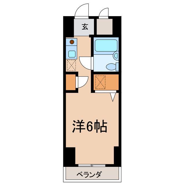 TOP熊谷第1 604(ワンルーム/4階)の間取り写真