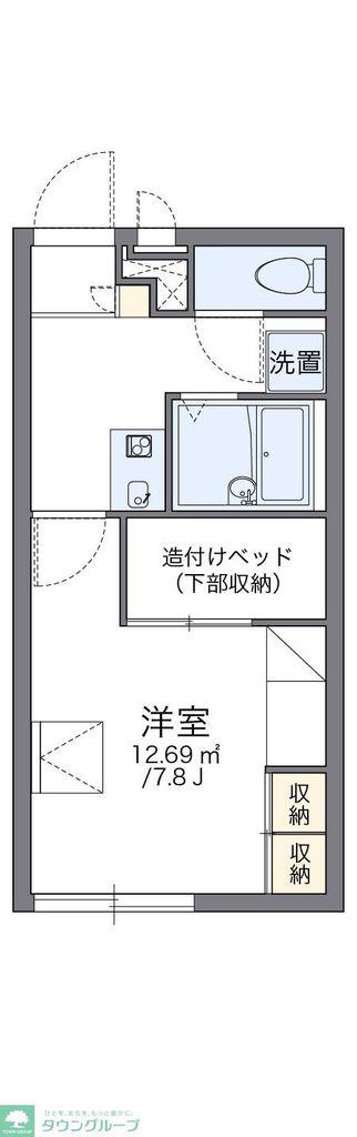 レオパレスセントラル壱番館(1K/1階)の間取り写真