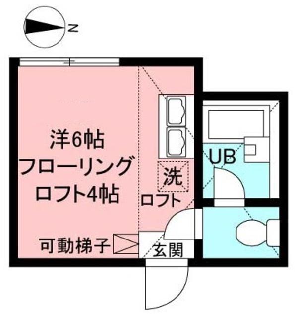 ユナイト川崎レイモンドの杜(ワンルーム/2階)の間取り写真