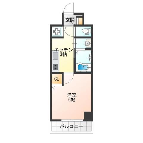 アーバンパーク住之江公園II(1K/3階)の間取り写真