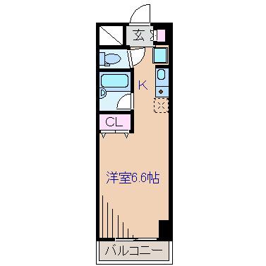 ラ・シード妙蓮寺(1K/2階)の間取り写真