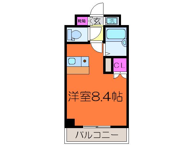 カーサ巴南蔵院II(ワンルーム/4階)の間取り写真