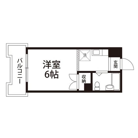 Mヒルズ本町(1K/8階)の間取り写真