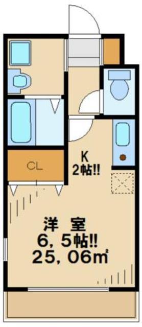 プリマベーラ(1K/1階)の間取り写真