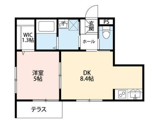 NEO MAISON代々木上原(1DK/1階)の間取り写真