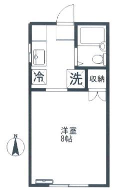 サンモリッツ(1K/1階)の間取り写真