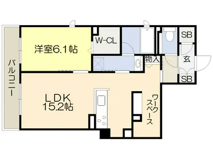 シャーメゾンツールマレー(1LDK/3階)の間取り写真