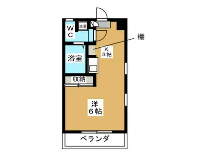 CASAぷらんどーる(ワンルーム/1階)の間取り写真