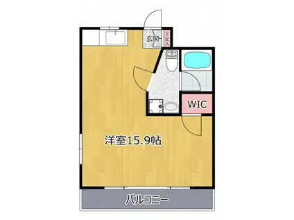 フォックスヒルズ(ワンルーム/2階)の間取り写真