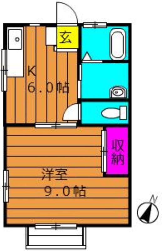 コーポ大高C棟(1DK/1階)の間取り写真