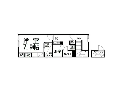 レオパレス堀川町(1K/2階)の間取り写真