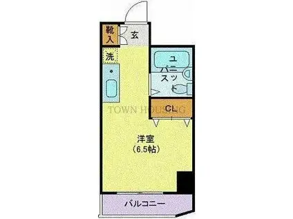 ジェイパーク恵比寿(ワンルーム/6階)の間取り写真