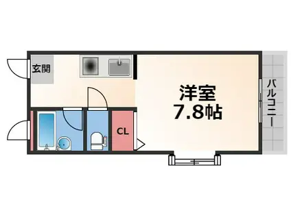 NAO三ノ瀬(1K/2階)の間取り写真