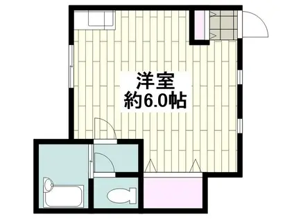 パーム湘南(ワンルーム/2階)の間取り写真