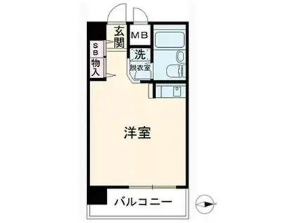 シャルマン中野坂上(ワンルーム/4階)の間取り写真