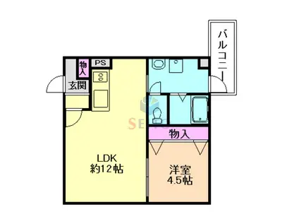 マノワール豊中玉井町(1LDK/3階)の間取り写真