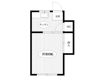 マンション大竹(1K/1階)の間取り写真