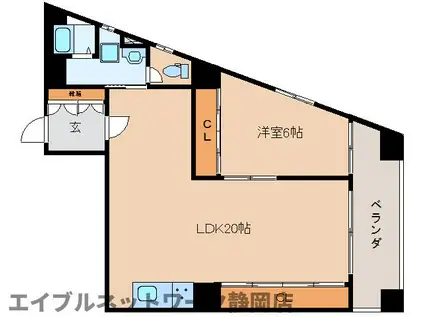 アステックスビル(1LDK/1階)の間取り写真