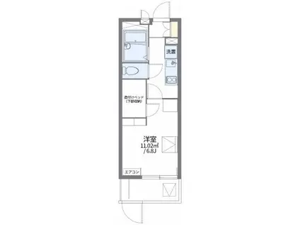 レオパレス平塚II(1K/1階)の間取り写真