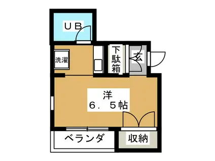 BEANS代沢(ワンルーム/3階)の間取り写真