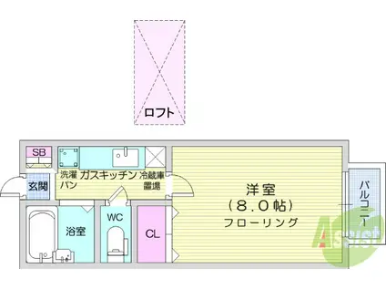 サンヒルズ国見1番館(1K/1階)の間取り写真