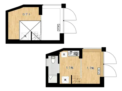 BOT733(ワンルーム/1階)の間取り写真