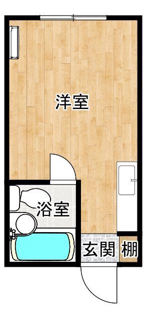 パレス博多(ワンルーム/2階)の間取り写真
