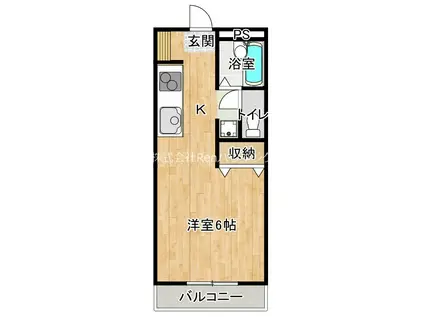 ユニバーシティハイツ(1K/3階)の間取り写真