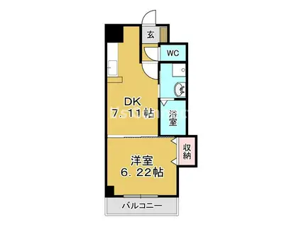 MSKコート(1DK/2階)の間取り写真