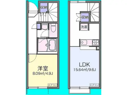 ほしやII(1LDK/1階)の間取り写真