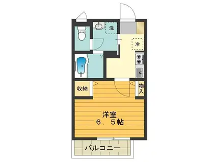 ファミールメゾン(1K/3階)の間取り写真