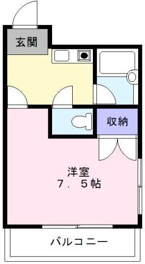 レイクパレスNASU2(1K/1階)の間取り写真