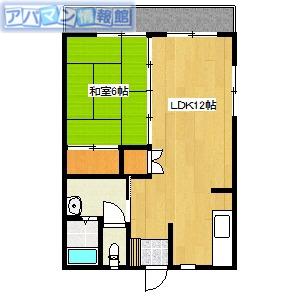 川口第一ビル(1LDK/2階)の間取り写真