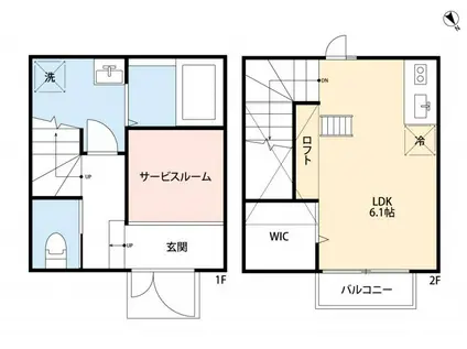 ロッソ&レジデンス(ワンルーム/1階)の間取り写真