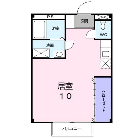 あんてぃーく(ワンルーム/1階)の間取り写真