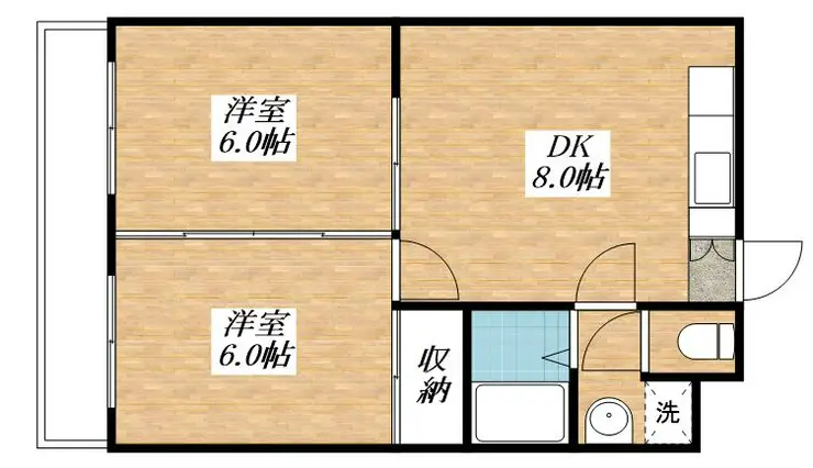 第三角柳マンション 1階階 間取り