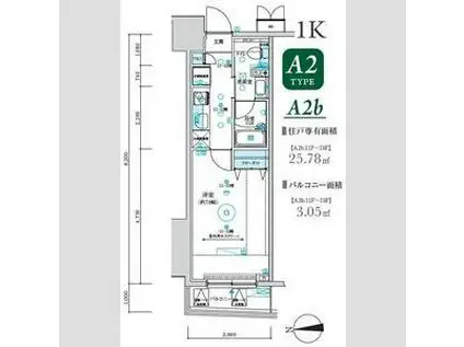 マキシヴ八王子トレ(1K/11階)の間取り写真